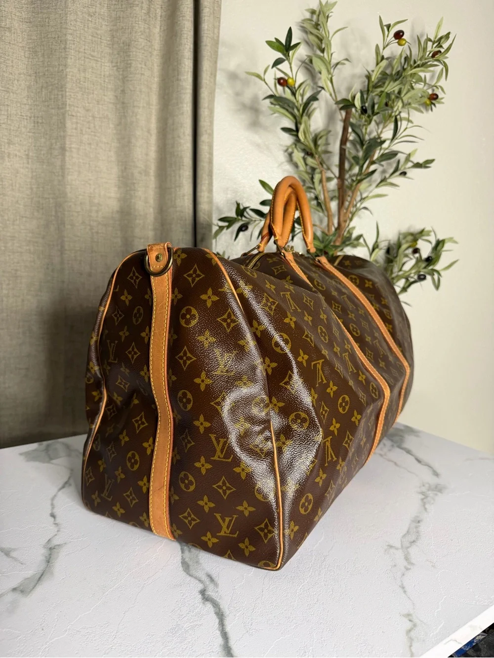Louis Vuitton Brown Monogram Keepall Bando 60